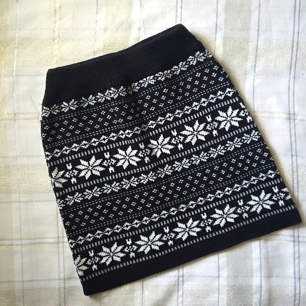 Winter Fair Isle Knit Skirt